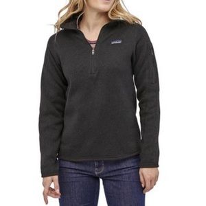Women's Size Large Patagonia Better Sweater Black Zip Up Fleece Jacket L